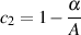         α-
c2 = 1- A
